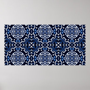 Poster Padrão africano tradicional. Trabalho de tábua. 