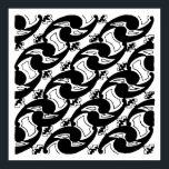 Póster Padrão Art Deco Yin-Yang de 1920<br><div class="desc">Retirada de um esboço no meu arquivo da trabalho de arte abandonada do estúdio de arte de Aaron Broun,  de 1920,  este devaneio de arte deco no velho yinyang,  criado com um tamanho nominal de 12"X12" em mente.</div>