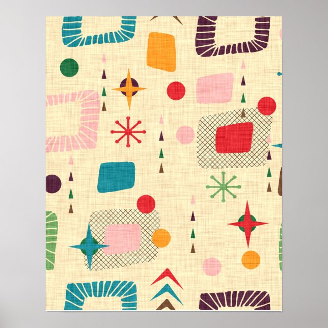 Poster Padrão atômico dos anos 50 (Frente)