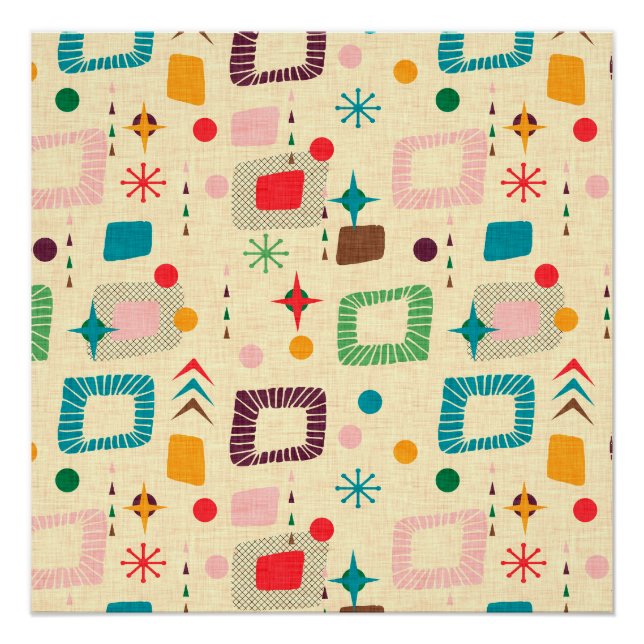 Póster Padrão atômico dos anos 50 (Frente)