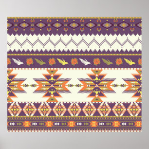 Poster Padrão aztec incolor