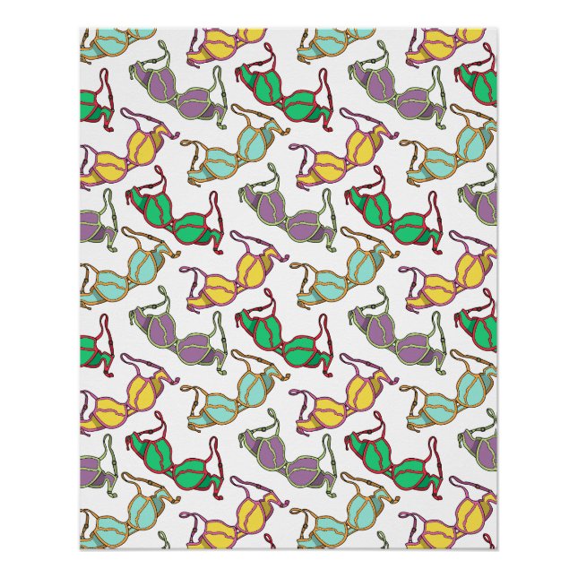 Póster Padrão Bra Multicolor (Frente)