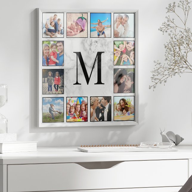 Poster Padrão Branco da Pedra Marble (Criador carregado)