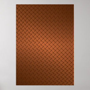 Poster Padrão Brilhante De Diamante De Cobre