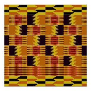 Póster Padrão ceremonial africano Kente