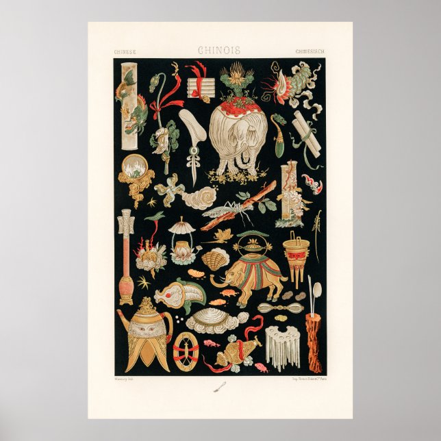 Poster Padrão Chinês (Frente)