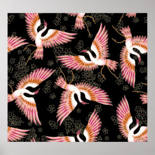 Poster Padrão Chinono Japonês Tradicional