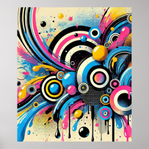 Poster Padrão colorido abstrato