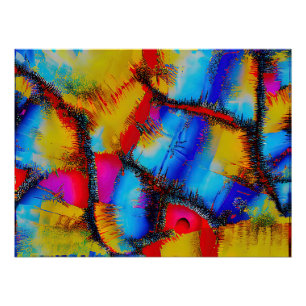Póster Padrão colorido do Abstrato Stich