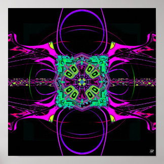 Poster Padrão colorido (espaçador orgânico)