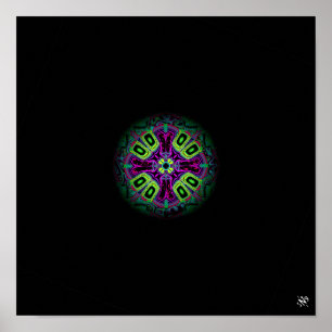 Poster Padrão colorido mármore (série n° 7 de mármores)