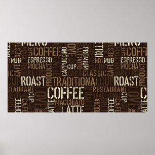 Poster Padrão constante de experiência em café