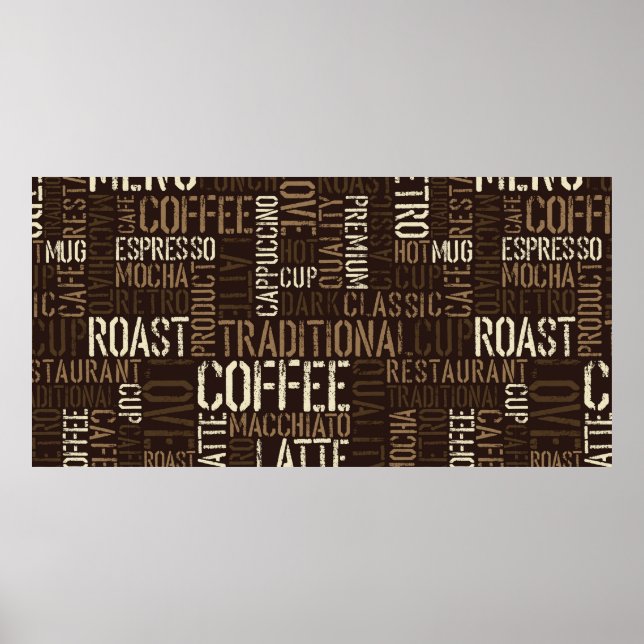 Poster Padrão constante de experiência em café (Frente)