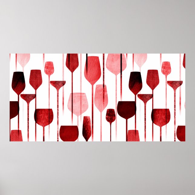 Poster Padrão contínuo de bebidas para festas (Frente)