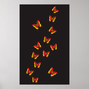 Póster Padrão da borboleta