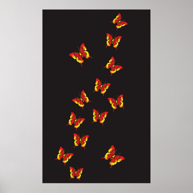 Póster Padrão da borboleta (Frente)