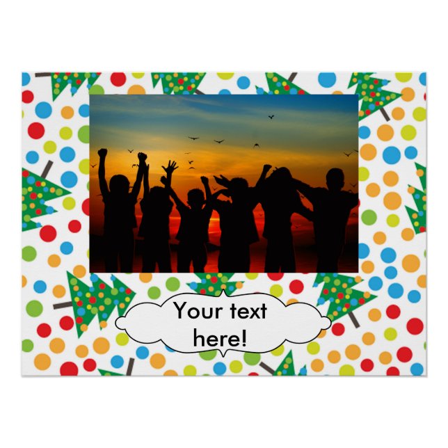 Póster Padrão das árvores de Natal (Frente)