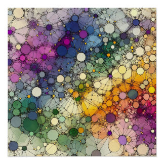 Póster Padrão de abstrato 1 - AI - Trabalho de arte