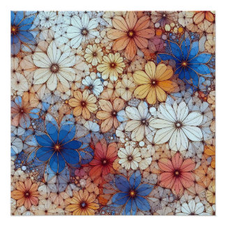 Póster Padrão de abstrato 4 - AI - Trabalho de arte