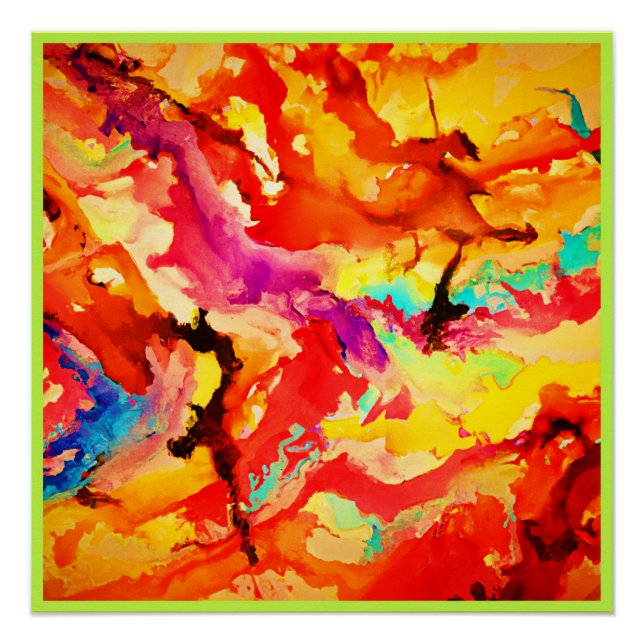 Póster Padrão de abstrato Art (Frente)
