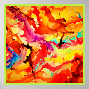 Poster Padrão de abstrato Art