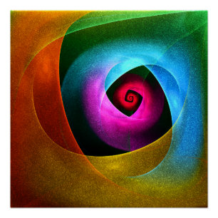 Póster Padrão de Abstrato de Arte Azul Cor-de-Cor-de-Cor 
