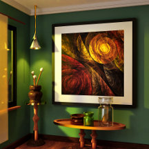 Padrão de Abstrato de Arte Floral Moderna da Flor