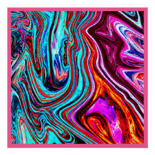 Póster Padrão de Abstrato de Matizes Dinâmicos Vibrantes