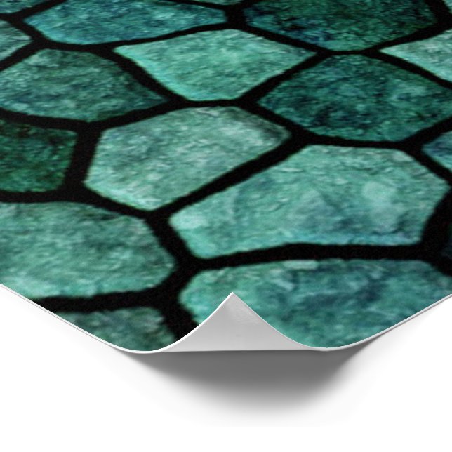 Poster Padrão de Abstrato de textura de crosta do mosaico (Borda)