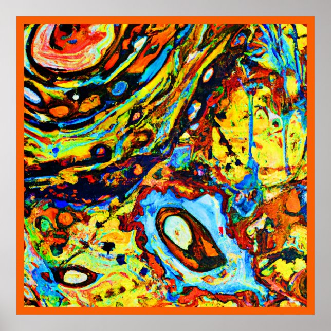 Poster Padrão de Abstrato impressionante (Frente)