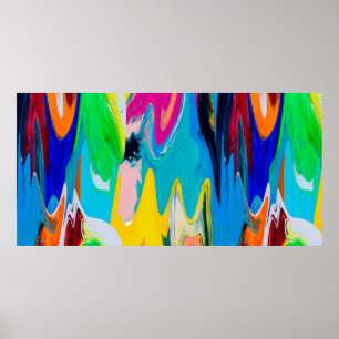 Poster Padrão de abstrato incolor e sem costura, parede d