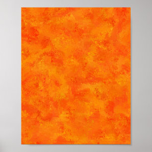 Poster Padrão de Abstrato Laranja