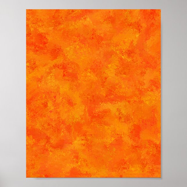 Poster Padrão de Abstrato Laranja (Frente)