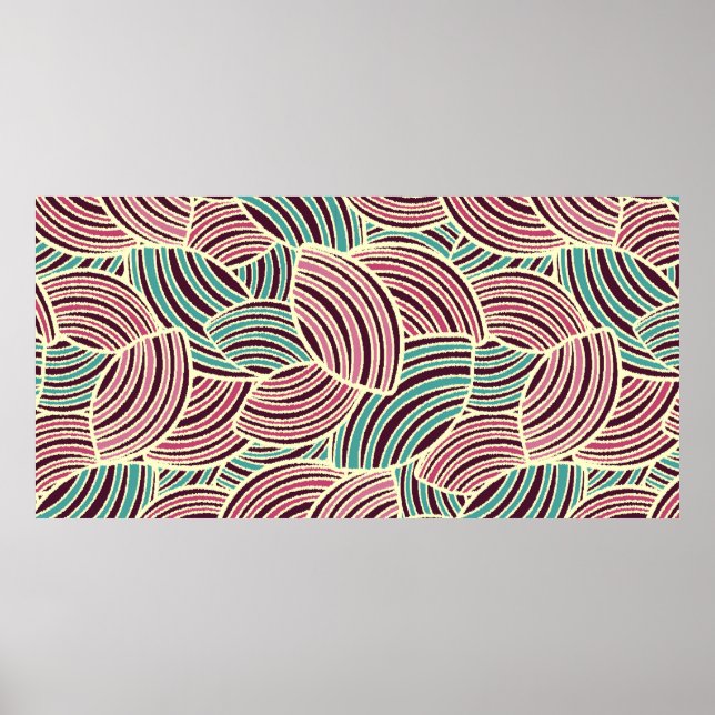 Poster Padrão de abstrato sem costura com a imagem de geo (Frente)