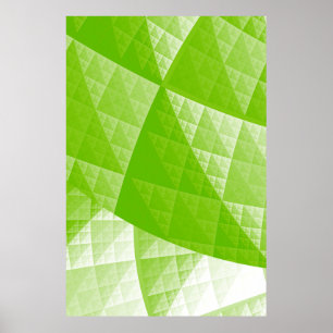 Póster Padrão de abstrato verde