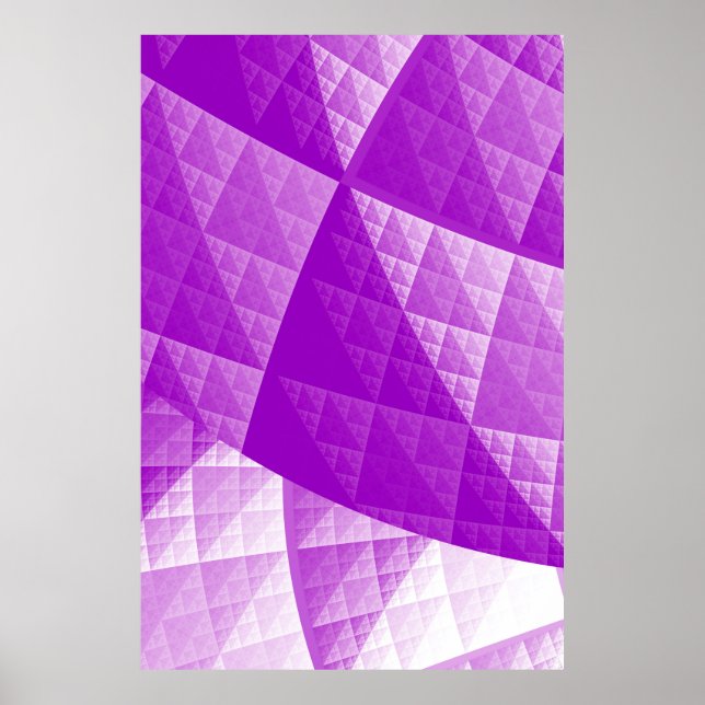 Póster Padrão de abstrato violeta (Frente)