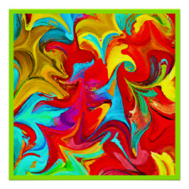 Póster Padrão de Abstrato vívido colorido