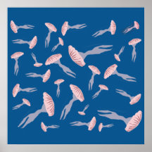 Padrão de águas-vivas do oceano azul profundo