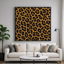 Poster Padrão de Animal com Pelo de Leopardo