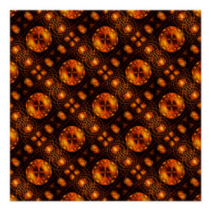 Póster Padrão de Arte Abstrata Boho Elegante Moderno Dour