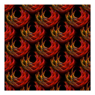 Póster Padrão de Arte Abstrata Boho Moderno Elegante #503