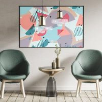 Padrão de Arte Geométrica de Abstrato de Hip Moder