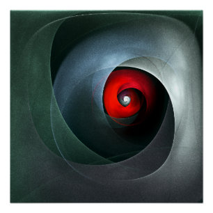 Póster Padrão de Arte Moderna Abstrato de Roteiro Vermelh