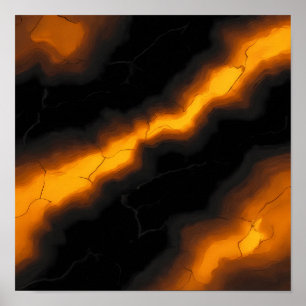 Poster Padrão de Azulejos de Molten Sem Costura de Alto C
