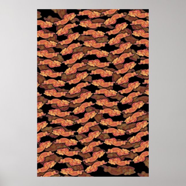 Poster Padrão de bacon (Frente)