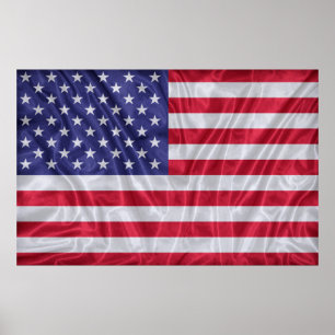 Poster Padrão de bandeira dos Estados Unidos na textura d