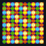 Póster Padrão de Baseballs da pop Art<br><div class="desc">padrão de baseball pop.</div>