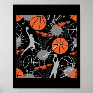 Poster Padrão de basquete