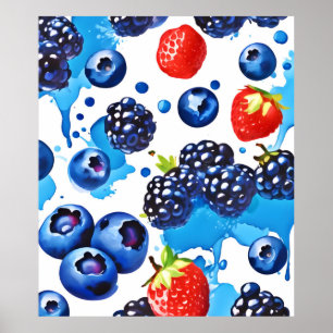 Poster Padrão de Berry Vibrante