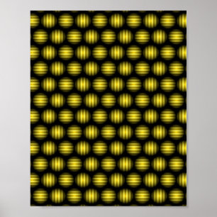 Poster Padrão de Bola de Stripey